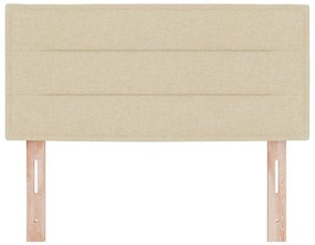 vidaXL LED κεφαλάρι με φώτα λωρίδας LED Επιτοίχιο Κρεμ 90 cm ύφασμα