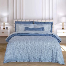 Σετ Παπλωματοθήκη Βαμβακερή Υπέρδιπλη 220x240εκ. Essential 2372 Royal Blue Greenwich Polo Club