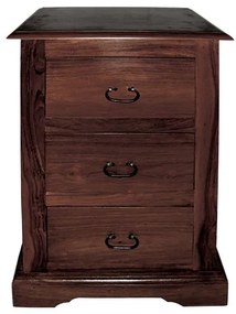 MANDORE Κομοδίνο Ξύλο Sheesham Καρυδί 45x35x70cm ΕS225