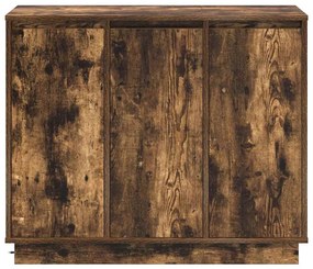 vidaXL Πλευρικό Τραπέζι LED Καπνιστό Δρύς 90 x 32 x 75 εκ.