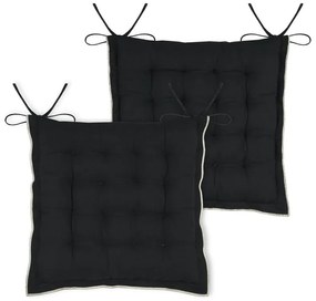 Μαξιλάρι Καρέκλας 2 Όψεων (38x38+4) S-F Black CUD092006GAL