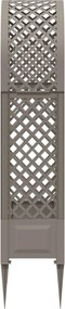 vidaXL Αψίδα Ρόδων με Ακίδες Γκρι 97 x 43 x 218 εκ. PP