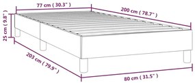 Πλαίσιο Κρεβατιού Κρεμ 80x200 εκ. Υφασμάτινο - Κρεμ