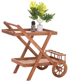 Δίσκος Σερβιρίσματος Σε Τρόλεϋ ALFRED C4579 Ξύλο Teak Φυσικό 86x56x80Υ εκ. 86x56x80 εκ.