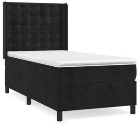 ΚΡΕΒΑΤΙ BOXSPRING ΜΕ ΣΤΡΩΜΑ ΜΑΥΡΟ 100X200 ΕΚ. ΒΕΛΟΥΔΙΝΟ 3132905