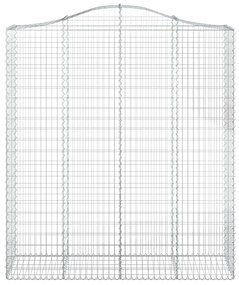 vidaXL Συρματοκιβώτια Τοξωτά 8 τεμ. 200x50x220/240 εκ. Γαλβαν. Ατσάλι