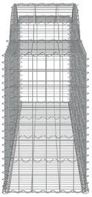 vidaXL Συρματοκιβώτια Τοξωτά 7 τεμ. 300x50x80/100 εκ. Γαλβαν. Ατσάλι