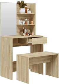 vidaXL Μπουντουάρ Σετ Sonoma δρυς 74,5 x 40 x 141 εκ.