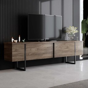 Έπιπλο Τηλεόρασης (180x30x50) A-G Luxe 618BLY1106 Walnut Black