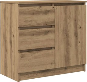 vidaXL Συρταριέρα με Συρτάρια Τεχνίτης Δρυς 71x35x65 εκ. Επεξ. Ξύλο