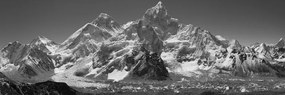 Εικόνα όμορφη κορυφή του βουνού σε ασπρόμαυρο σχέδιο - 120x40
