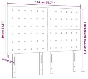 Κεφαλάρια Κρεβατιού 4 τεμ. Καπουτσίνο 72x5x78/88 εκ. Συνθ.Δέρμα - Καφέ