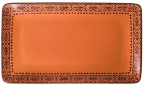 Πιατέλα Ορθογώνια Vintage PR222681009 21x10cm Terracotta Oriana Ferelli® Porcelain