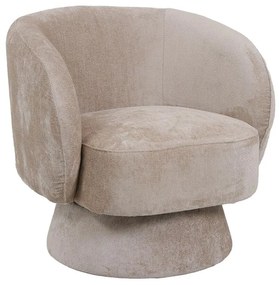 Kreslo swivel armchair fabric in cream color 78x81x77cm 78x81x77 εκ.