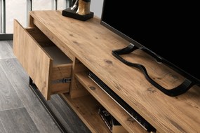 Έπιπλο Τηλεόρασης Μαύρο / Πεύκο CECRELA 180x40x50