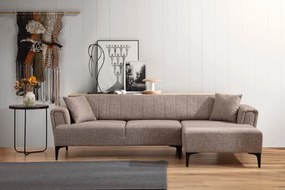 Corner Sofa-Bed Hamlet Right - Light Brown Light Brown