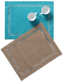 Σουπλά 2 Όψεων (35x45) Silk Fashion BG18 Turqoise/Sand