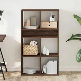 Βιβλιοθήκη Καφέ Δρυς 66x31x112 εκ. από Επεξεργασμένο Ξύλο - καφέ δρυς