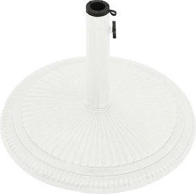 vidaXL Βάση Ομπρέλας Λευκή 45 x 45 x 30 εκ. από Χυτοσίδηρο