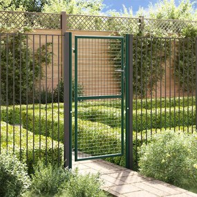 vidaXL Πόρτα Περίφραξης Πράσινη 100 x 175 εκ. Ατσάλινη