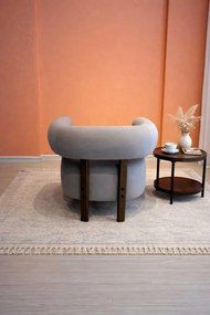 Stewehome Κλασικός πολυθρόνα με πόδια από ξύλο 68x60x65 cm