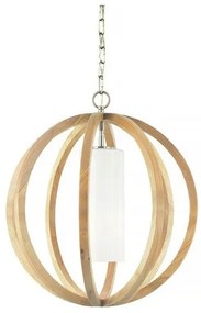 Κρεμαστό Φωτιστικό Οροφής 1xE27 Φυσικό Φ52cm Allier FE-ALLIER-P-S-LW Elstead Lighting-FE-ALLIER-P-S-LW-Καφέ FE-ALLIER-P-S-LW