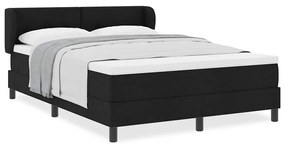 vidaXL Κρεβάτι box spring με στρώμα Μαύρο 140 x 190 cm ύφασμα