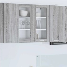 vidaXL Κρεμαστό ντουλάπι με ράφι Riga Γκρίζο Σονομα 80 x 31 x 80 εκ.