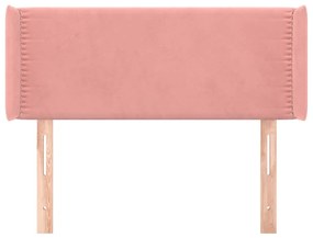 Κεφαλάρι με Πτερύγια Ροζ 103x16x78/88 εκ. Βελούδινο 3118675