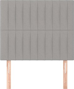 vidaXL Κεφαλάρι Ανοιχτό Γκρι 100x5x118/128 εκ. Ύφασμα