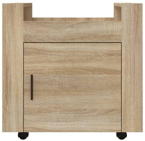 vidaXL Γραφείο Τρόλεϊ Sonoma Δρυς 60x45x60 εκ. από Επεξεργασμένο Ξύλο