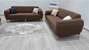 Stewehome Σετ καλύμματα καναπέ από πολυεστέρα και βαμβάκι με ριγέ σχέδιο 180x230 cm