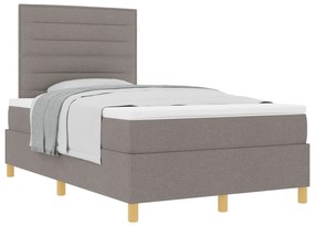 vidaXL Κρεβάτι με Βάση και Στρώμα Ταπείο 120x200 cm Ύφασμα