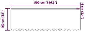 vidaXL Κουρτίνες με κουρτίνες Λευκό 500 x 160 cm Πολυεστέρας