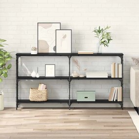 Τραπέζι κονσόλας Μαύρη Οξυά 156 x 28 x 80,5 εκ.