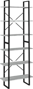 vidaXL Ραφιέρα Γκρι Sonoma 80x30x210 εκ. από Επεξεργασμένο Ξύλο