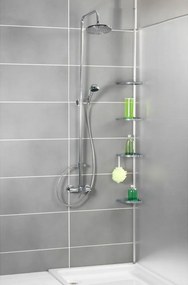 Γωνιακή Ραφιέρα Μπάνιου Τηλεσκοπική Wenko Easy Grey 3208011100