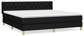 ΚΡΕΒΑΤΙ BOXSPRING ΜΕ ΣΤΡΩΜΑ ΜΑΥΡΟ 160X200 ΕΚ. ΥΦΑΣΜΑΤΙΝΟ 3130523