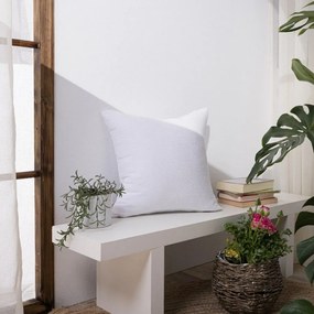 Μαξιλάρι Διακοσμητικό (Με Γέμιση) Belluno 00 White Teoran 43X43 Βαμβάκι-Πολυέστερ