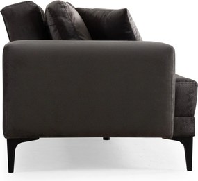 Τριθέσιος Καναπές Ανθρακί ASTANA 234x100x78