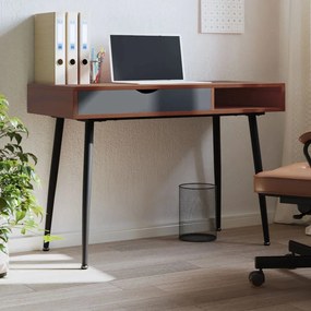 Γραφείο Υπολογιστή με Συρτάρι Καφέ 110x50x75 εκ. Επεξεργ. Ξύλο - Καφέ