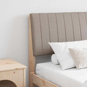 vidaXL Ταπετσαρισμένο κεφαλάρι Taupe 200 cm Στερεά ξυλεία πεύκου