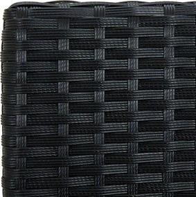 vidaXL Πολυθρόνα Κήπου Μαύρη από Συνθετικό Ρατάν με Μαξιλάρι