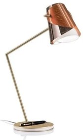 Επιτραπέζιο Φωτιστικό LED 4W Ορειχάλκινο Φωτιζόμενη Βάση LED 1,5W Συσκευασία Δώρου Overlay Slamp-OVET000CPP000BPNMTEU-Ορείχαλκος OVET000CPP000BPNMTEU