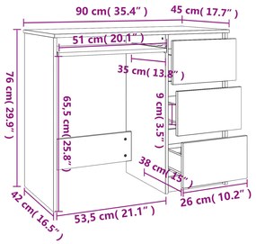 ΓΡΑΦΕΙΟ ΓΚΡΙ ΤΟΥ ΣΚΥΡΟΔΕΜΑΤΟΣ 90 X 45 X 76 ΕΚ. ΑΠΟ ΜΟΡΙΟΣΑΝΙΔΑ 801377