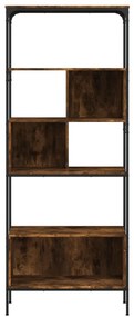 VidaXL Βιβλιοθήκη 5 Επιπέδων Καπνιστή Δρυς 76x33x188,5 εκ. Επεξ. Ξύλο
