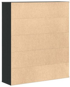vidaXL Βιβλιοθήκη Μαύρη Δρυς 89x24x101,5 εκ. Κατασκευασμένο ξύλο