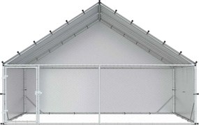 vidaXL Κοτέτσι με Οροφή Ασημί 300 x 200 x 190 εκ.
