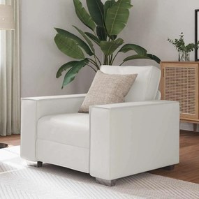 vidaXL Πολυθρόνα-καναπές με μαξιλάρι Λευκό 99 x 78 x 84 εκ. Δερματίνη
