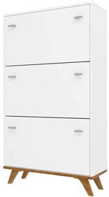 Παπουτσοθήκη Falco II 161632279 69x28x130cm Oak-White Plastic,Chipboard